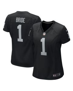 Women’s Las Vegas Raiders Number 1 Bride Black Game Jersey