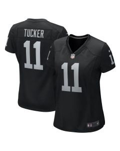 Women’s Las Vegas Raiders Tre Tucker Black Team Game Jersey
