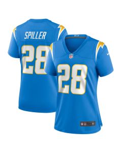 Women’s Los Angeles Chargers Isaiah Spiller Powder Blue Game Jersey