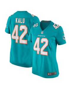 Women’s Miami Dolphins Joshua Kalu Aqua Team Game Jersey