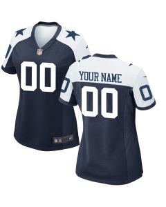 Women’s Navy Dallas Cowboys Alternate Custom Game Jersey