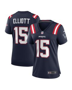 Women’s New England Patriots Ezekiel Elliott Navy Game Player Jersey