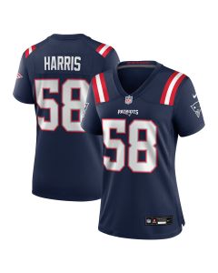 Women’s New England Patriots Marcus Harris Navy Team Game Jersey