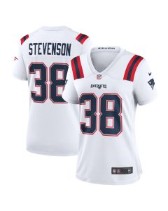 Women’s New England Patriots Rhamondre Stevenson White Game Player Jersey