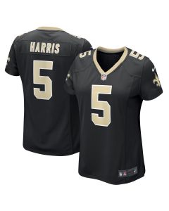 Women’s New Orleans Saints Will Harris Black Game Jersey