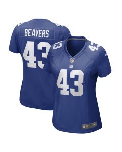 Women’s New York Giants Darrian Beavers Royal Game Player Jersey