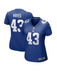 Women’s New York Giants Kaleb Hayes Royal Team Game Jersey