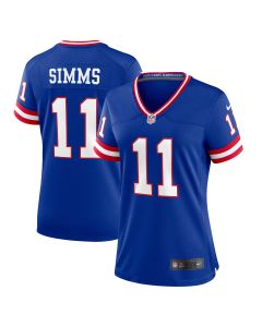 Women’s New York Giants Phil Simms Royal Classic Retired Player Game Jersey