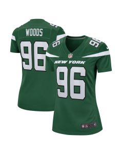 Women’s New York Jets Al Woods Gotham Green Game Jersey