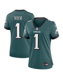 Women’s Philadelphia Eagles Midnight Green #1 Mom Game Jersey