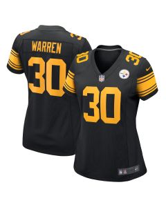 Women’s Pittsburgh Steelers Jaylen Warren Black Alternate Game Jersey