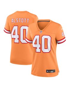 Women’s Tampa Bay Buccaneers Mike Alstott Orange Throwback Game Jersey