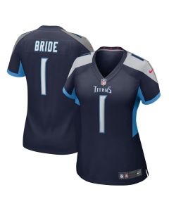Women’s Tennessee Titans Number 1 Bride Navy Game Jersey