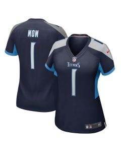 Women’s Tennessee Titans Number 1 Mom Navy Game Jersey