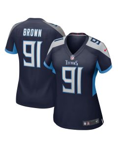 Women’s Tennessee Titans Shakel Brown Navy Game Jersey