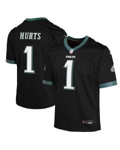 Youth Philadelphia Eagles Jalen Hurts Black Game Jersey