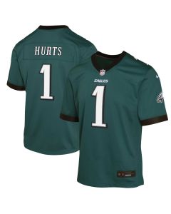 Youth Philadelphia Eagles Jalen Hurts Midnight Green Game Jersey