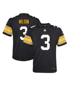 Youth Pittsburgh Steelers Russell Wilson Black Alternate Player Game Jersey