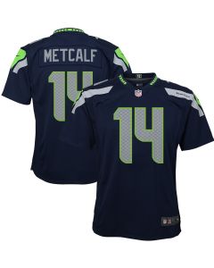 Youth Seattle Seahawks DK Metcalf Navy Game Jersey