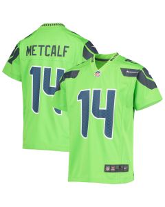 Youth Seattle Seahawks DK Metcalf Neon Green Game Jersey