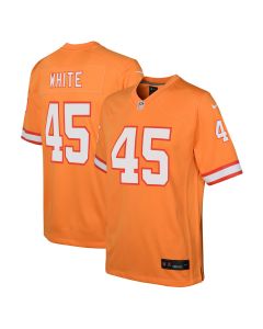 Youth Tampa Bay Buccaneers Devin White Orange Game Jersey