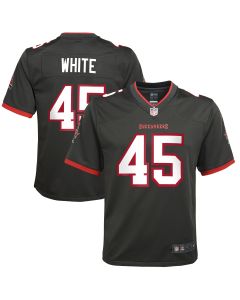 Youth Tampa Bay Buccaneers Devin White Pewter Game Jersey