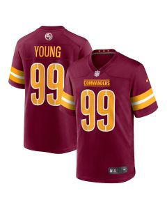 Youth Washington Commanders Chase Young Burgundy Game Jersey