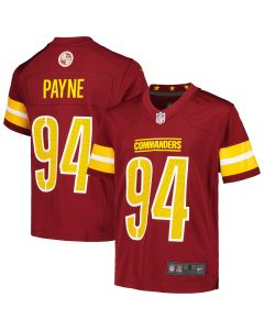 Youth Washington Commanders Daron Payne Burgundy Game Jersey
