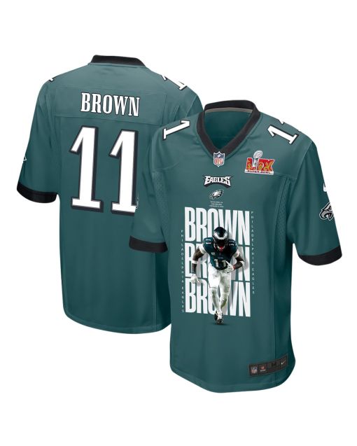 A.J. Brown 11 Philadelphia Eagles ‘A.J. and the Touchdown Titans’ Game Men Jersey – Midnight Green