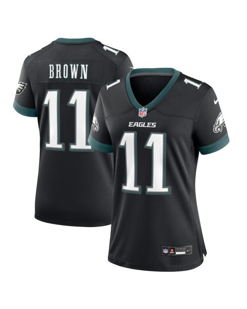 A.J. Brown 11 Philadelphia Eagles Alternate Game Women Jersey – Black