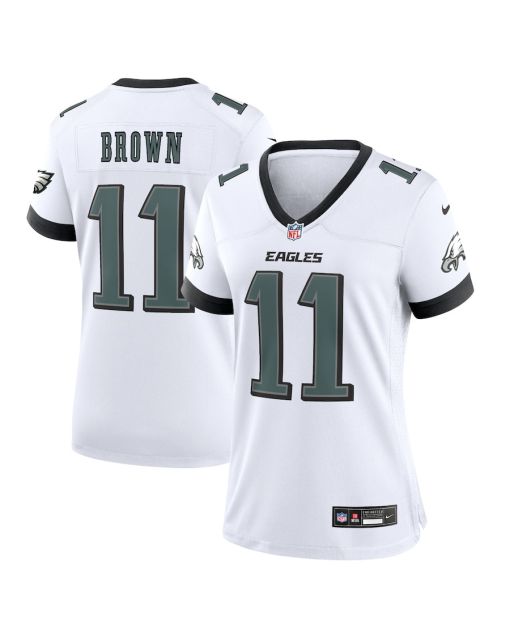 A.J. Brown 11 Philadelphia Eagles Game Women Jersey – White
