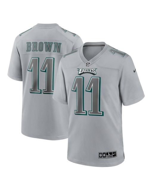 A.J. Brown 11 Philadelphia Eagles Men Atmosphere Fashion Game Jersey – Gray