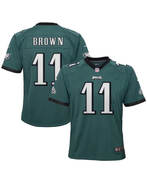 A.J. Brown 11 Philadelphia Eagles YOUTH Game Jersey – Green