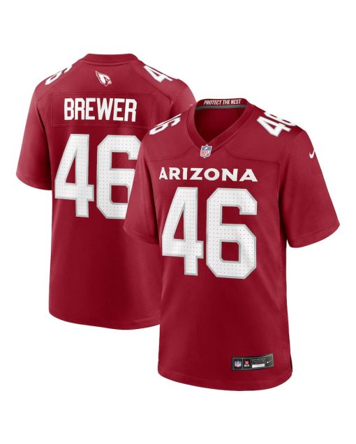 Aaron Brewer 46 Arizona Cardinals Team Game Men Jersey – Cardinal