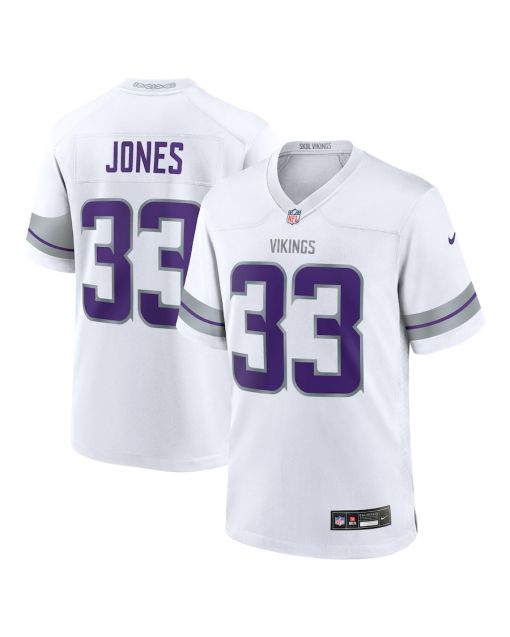 Aaron Jones 33 Minnesota Vikings Alternate Game Men Jersey – White