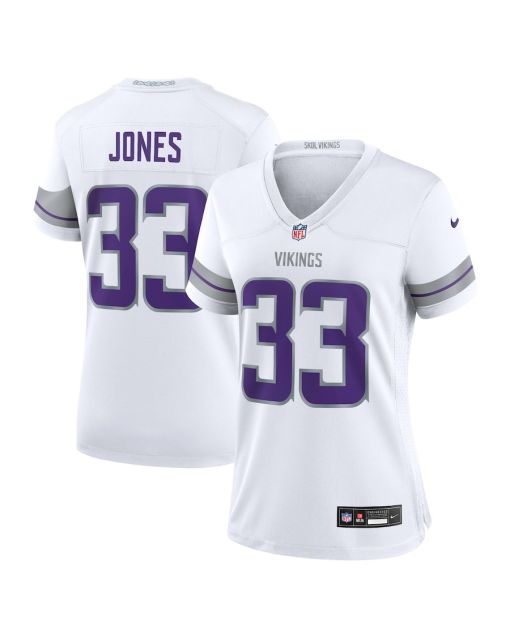 Aaron Jones 33 Minnesota Vikings Women’s Alternate Game Jersey – White