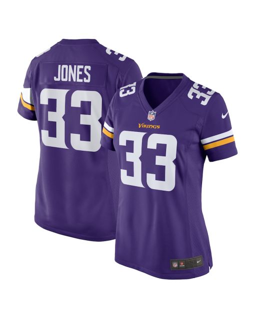 Aaron Jones 33 Minnesota Vikings Women’s Game Jersey – Purple