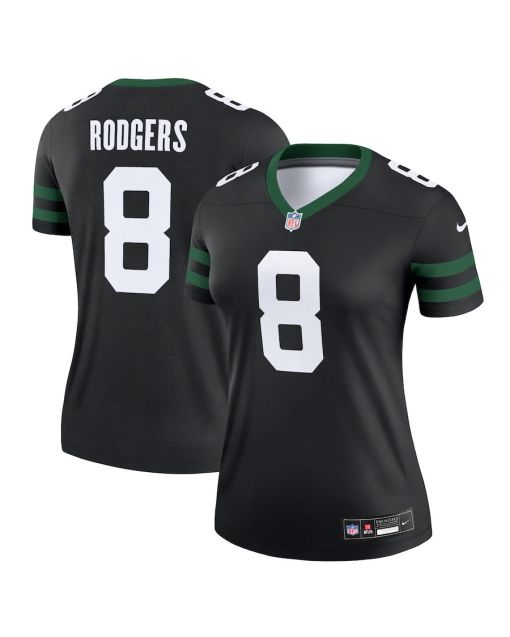 Aaron Rodgers 8 New York Jets Alternate Legend Jersey, Women Legacy Black