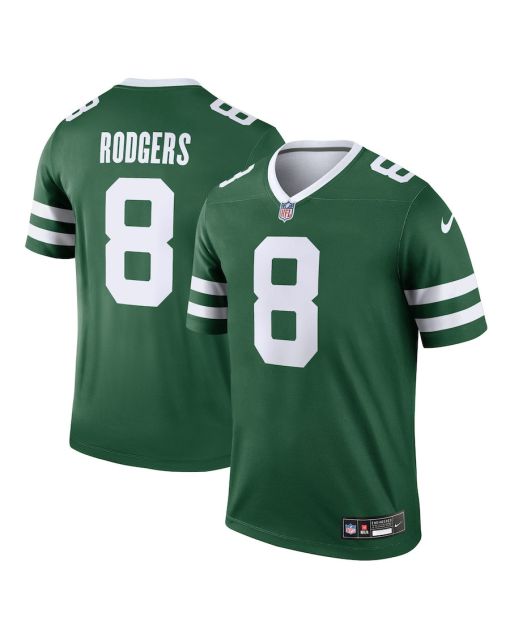 Aaron Rodgers 8 New York Jets Legend Jersey – Men, Legacy Green