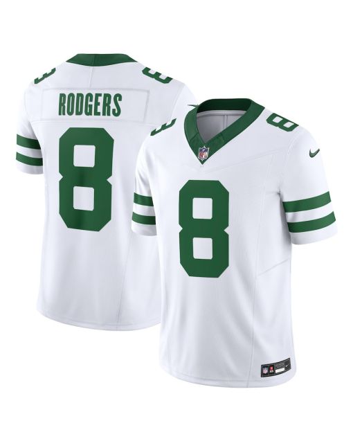 Aaron Rodgers 8 New York Jets Vapor F.U.S.E. Limited Jersey – Men, Legacy White