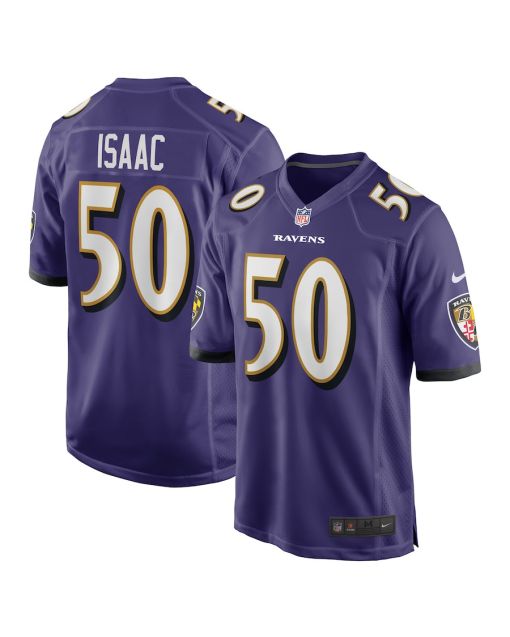Adisa Isaac 50 Baltimore Ravens Team Game Men Jersey – Purple