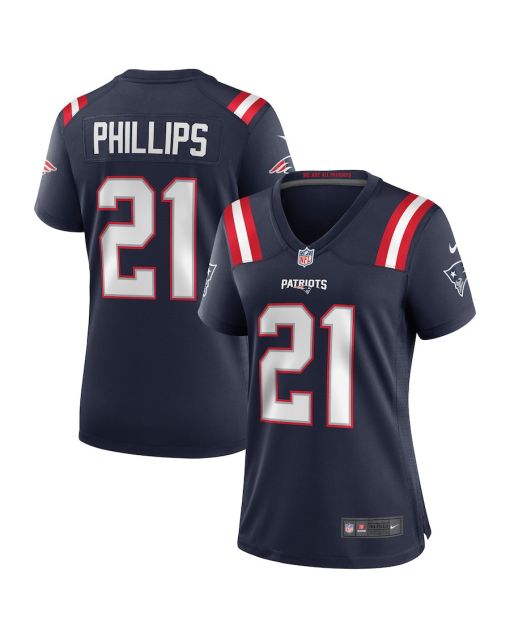 Adrian Phillips 21 New England Patriots Women Game Jersey – Navy