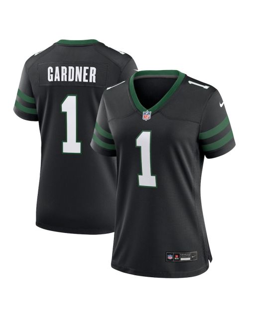 Ahmad Sauce Gardner 1 New York Jets Alternate Game Women Jersey – Legacy Black