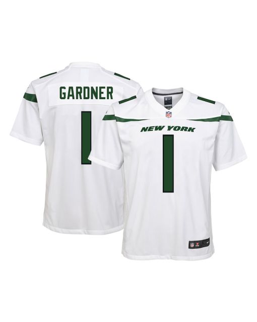 Ahmad Sauce Gardner 1 New York Jets YOUTH Game Jersey – White