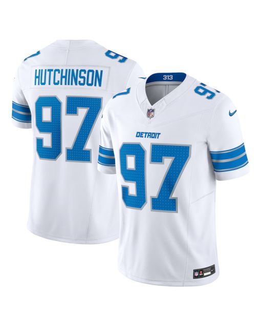 Aidan Hutchinson 97 Detroit Lions Vapor F.U.S.E. Limited Jersey – White