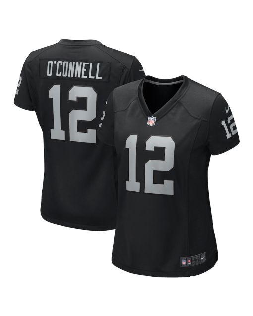 Aidan O’Connell 12 Las Vegas Raiders Women’s Team Game Jersey – Black