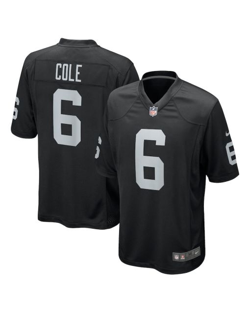 AJ Cole 6 Las Vegas Raiders Men Game Jersey – Black
