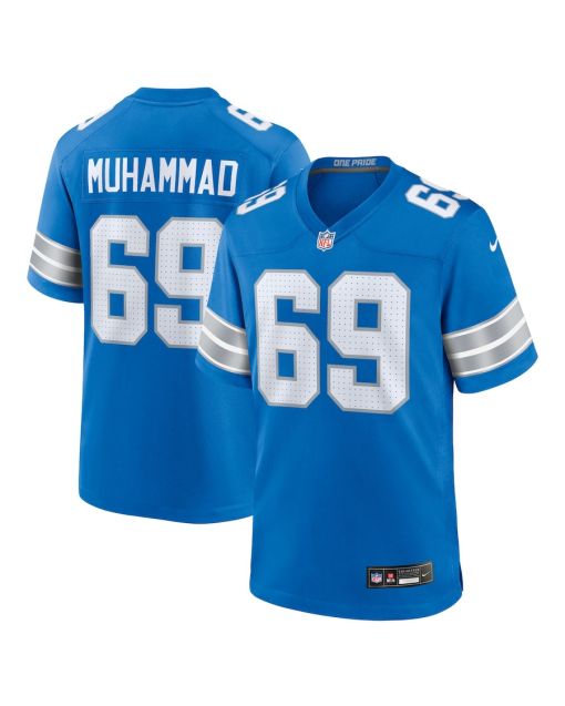 Al-Quadin Muhammad 69 Detroit Lions Team Game Men Jersey – Blue