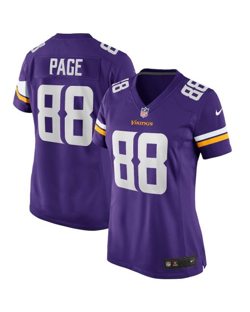 Alan Page 88 Minnesota Vikings Women Game Retired Jersey – Purple