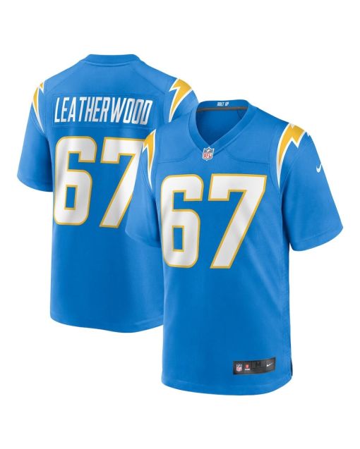 Alex Leatherwood 67 Los Angeles Chargers Team Game Men Jersey – Powder Blue